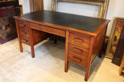 DESK MODERNIST ART DECO WALNUT DESK C1930 - ADDITIONAL PHOTO 3