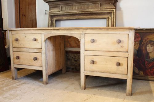 GEORGE III PINE AND SYCAMORE DRESSER DESK KITCHEN ISLAND C1800