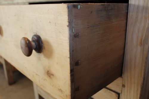 GEORGE III PINE AND SYCAMORE DRESSER DESK KITCHEN ISLAND C1800 - ADDITIONAL PHOTO 7