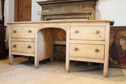 GEORGE III PINE AND SYCAMORE DRESSER DESK KITCHEN ISLAND C1800 - ADDITIONAL PHOTO 9