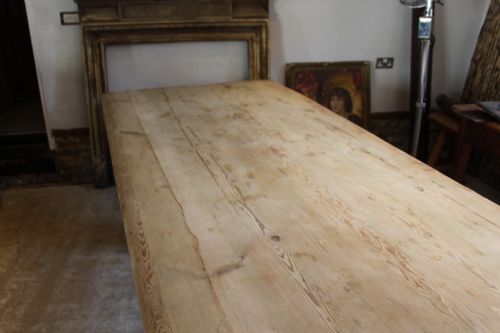 TABLE LARGE 12 SEATER INDUSTRIAL ORIGIN REFECTORY FARMHOUSE DINING TABLE C1910 - ADDITIONAL PHOTO 11