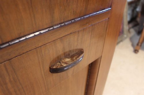 ART DECO WALNUT BUREAU BOOKCASE FH MARSHALL CO GLASGOW TALENT RANGE - ADDITIONAL PHOTO 2