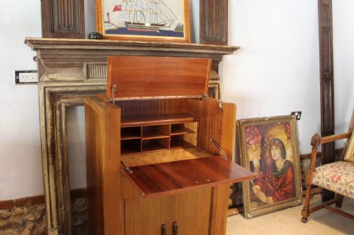 ART DECO WALNUT BUREAU BOOKCASE FH MARSHALL CO GLASGOW TALENT RANGE - ADDITIONAL PHOTO 3
