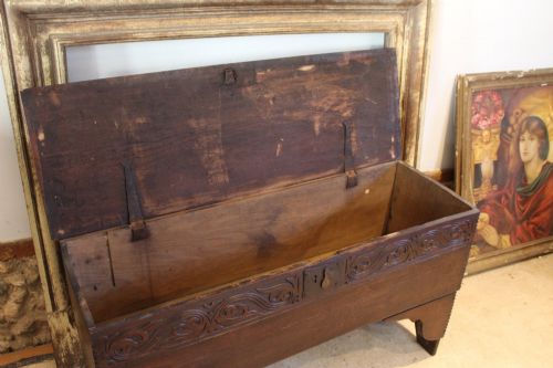 COFFER RARE WELSH GOWER PENINSULA SIX PLANK ELM C1700 - ADDITIONAL PHOTO 5