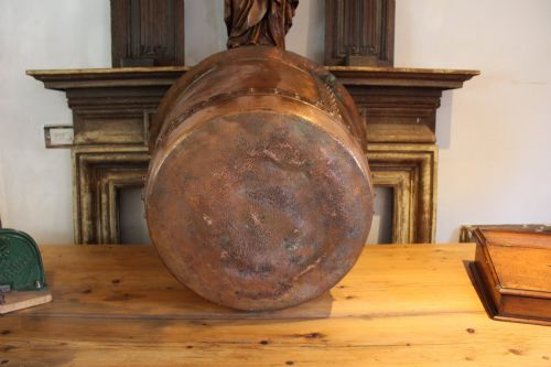 VICTORIAN COPPER COPPER LOG BIN PLANT POT LARGE C1870 - ADDITIONAL PHOTO 6