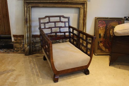 CHAIR FINE SOLID WALNUT ART DECO CALF SUEDE ARMCHAIR C1930 - ADDITIONAL PHOTO 7