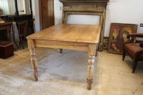 Table Solid Walnut Refectory Farmhouse Victorian C1870