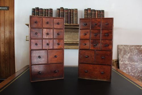 Very Rare Pair of Early 19th-century Homeopathic / Apothecary Chests of Drawers