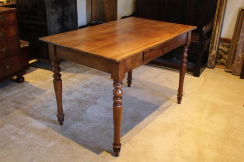 Refectory Farmhouse Dining Table French Cherry Wood C1880