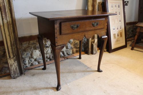 Exceptional George II Oak Lowboy / Side Table C1740 Rare Construction