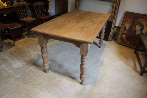 Table Edwardian Pitch Pine Refectory Farmhouse Dining C1900