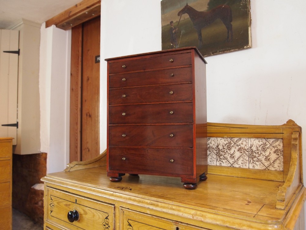 Chest of drawers rare George III Mahogany collectors chest c1790
