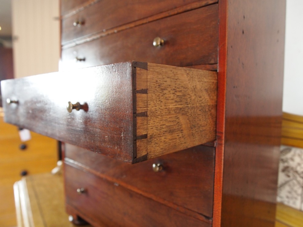 Chest of drawers rare George III Mahogany collectors chest c1790 View III