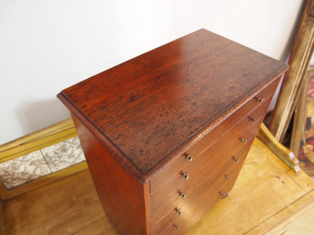 Chest of drawers rare George III Mahogany collectors chest c1790 View V