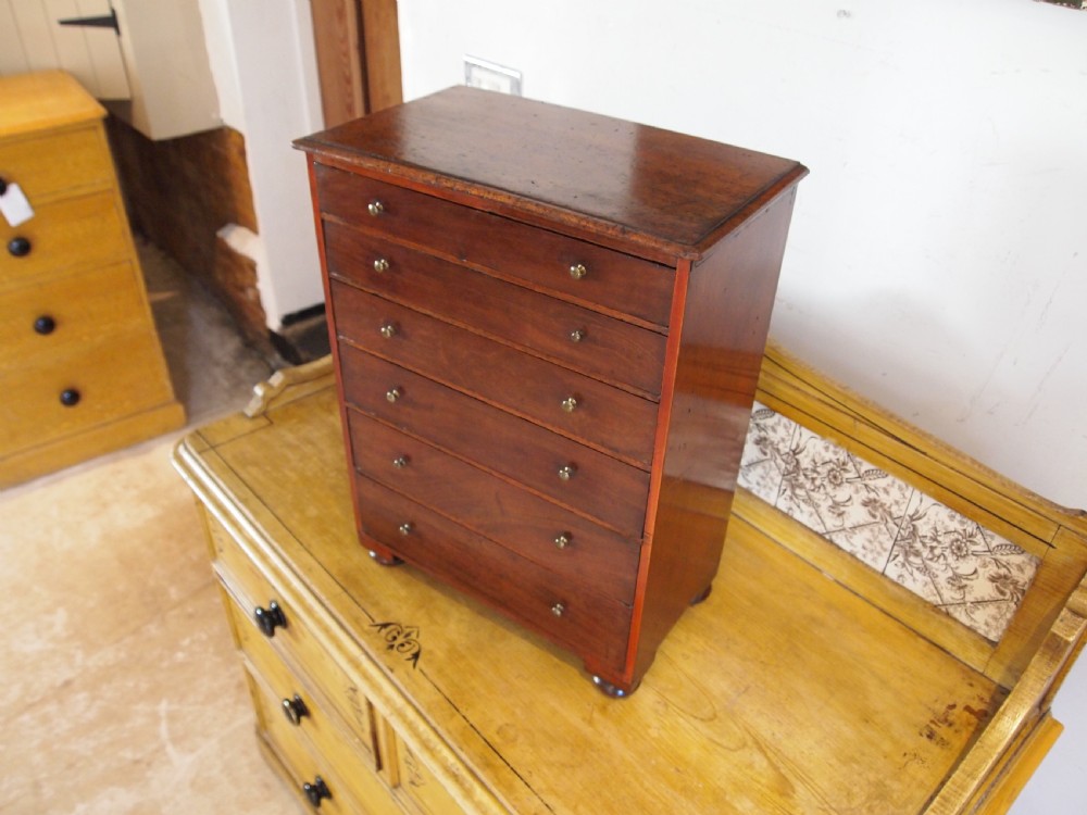 Chest of drawers rare George III Mahogany collectors chest c1790 View VIII