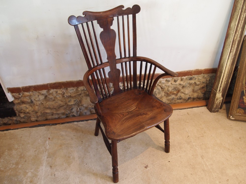 Chair rare George III Windsor armchair c1800 View VIII
