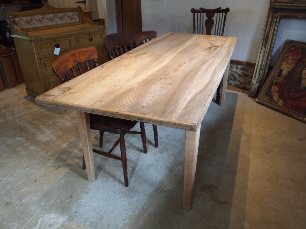 Table refectory dining farmhouse French Elm c1900 View II