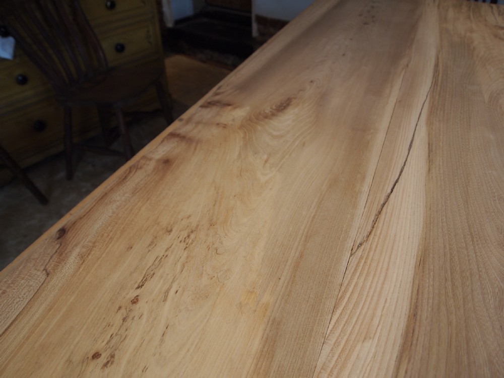 Table refectory dining farmhouse French Elm c1900 View III