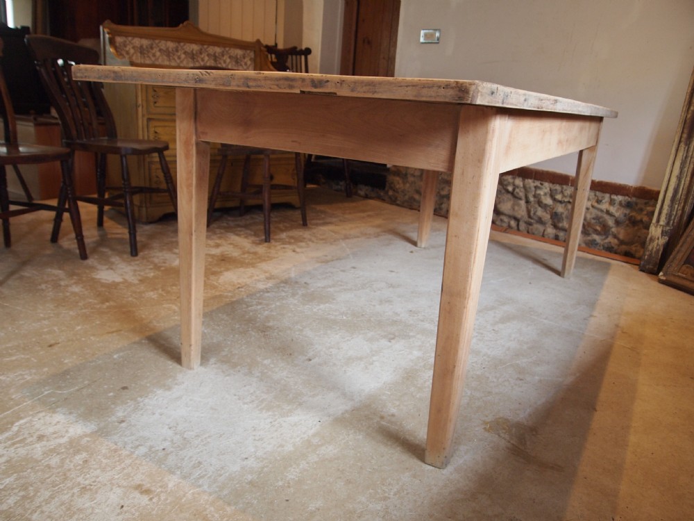 Table refectory dining farmhouse French Elm c1900 View IV