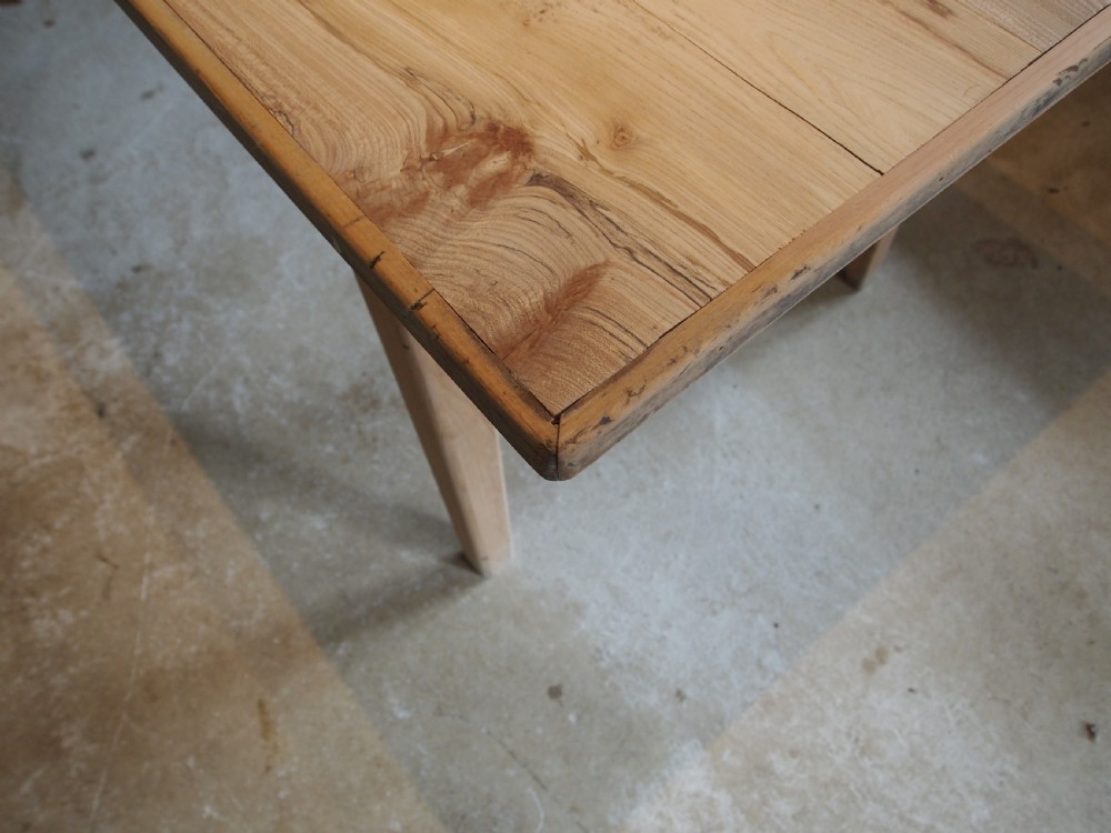 Table refectory dining farmhouse French Elm c1900 View VI