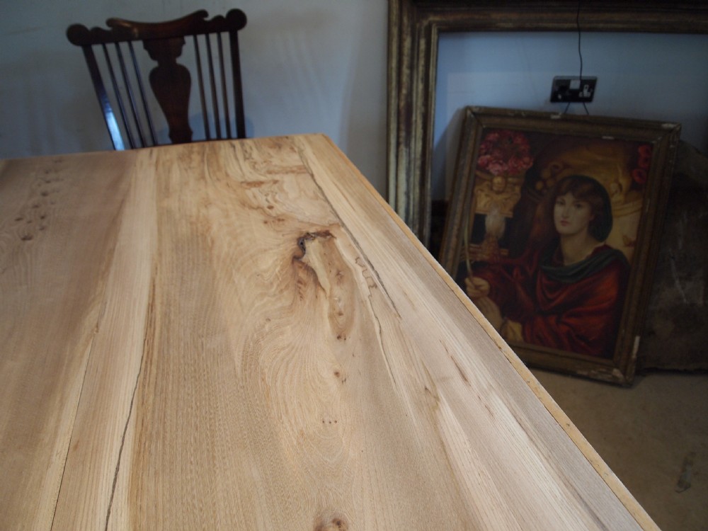 Table refectory dining farmhouse French Elm c1900 View X