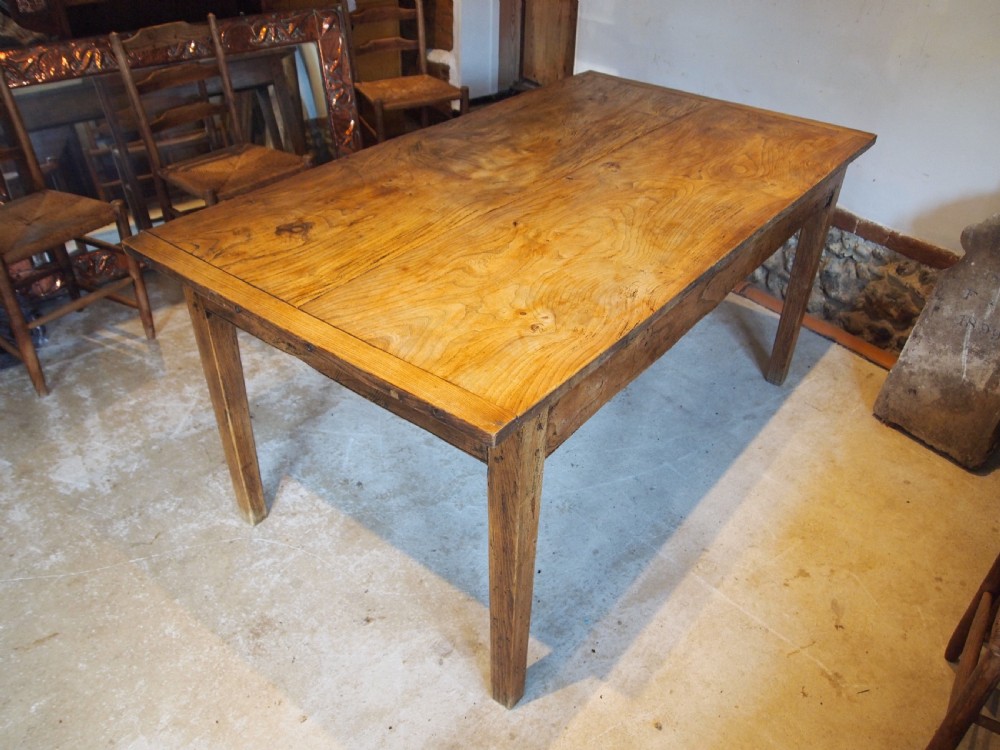 Table refectory farmhouse dining rare Elm c1900