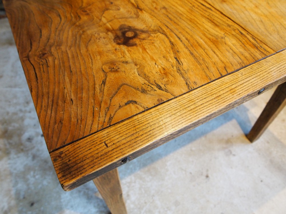 Table refectory farmhouse dining rare Elm c1900 View III