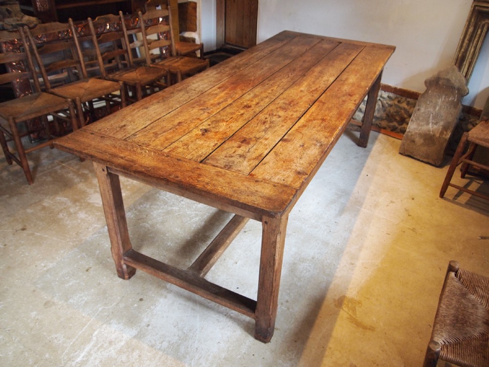 Table rare George IV Oak refectory farmhouse c1800 View IX