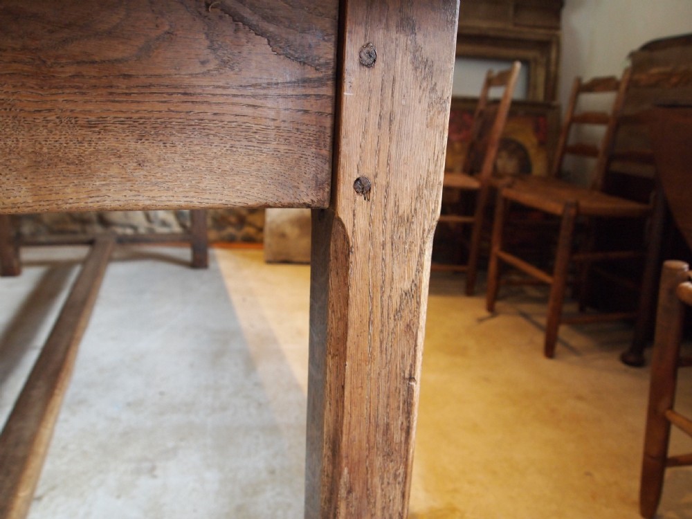 Table rare George IV Oak refectory farmhouse c1800 View X