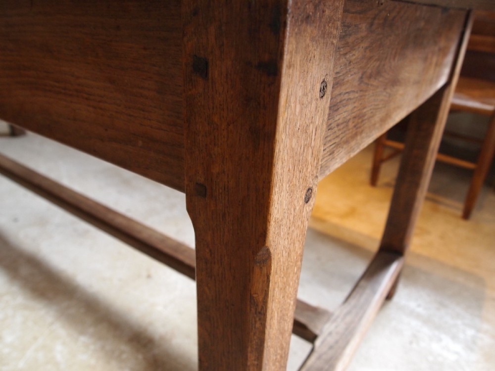 Table rare George IV Oak refectory farmhouse c1800 View XII