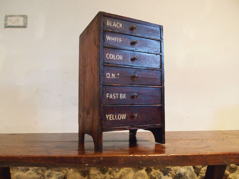 Chest of drawers rare factory J P Coats haberdashery c1890 View VI