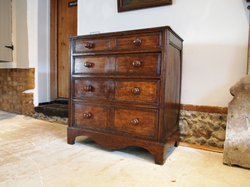Chest of drawers rare solid Elm Norfolk chest George III c1800