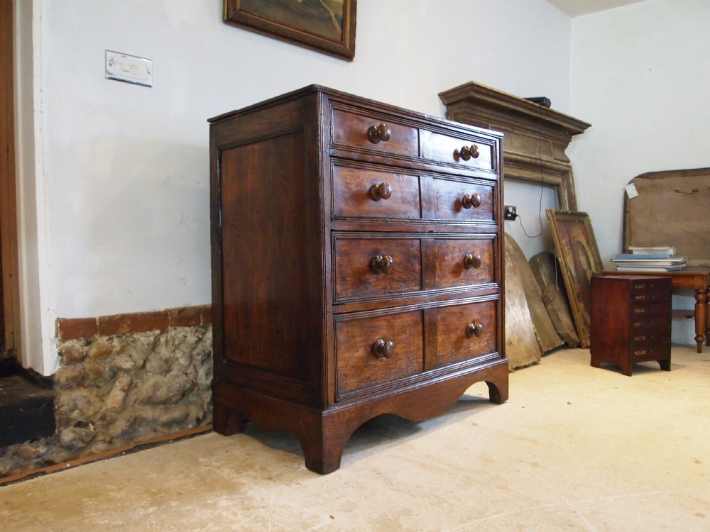 Chest of drawers rare solid Elm Norfolk chest George III c1800 View II