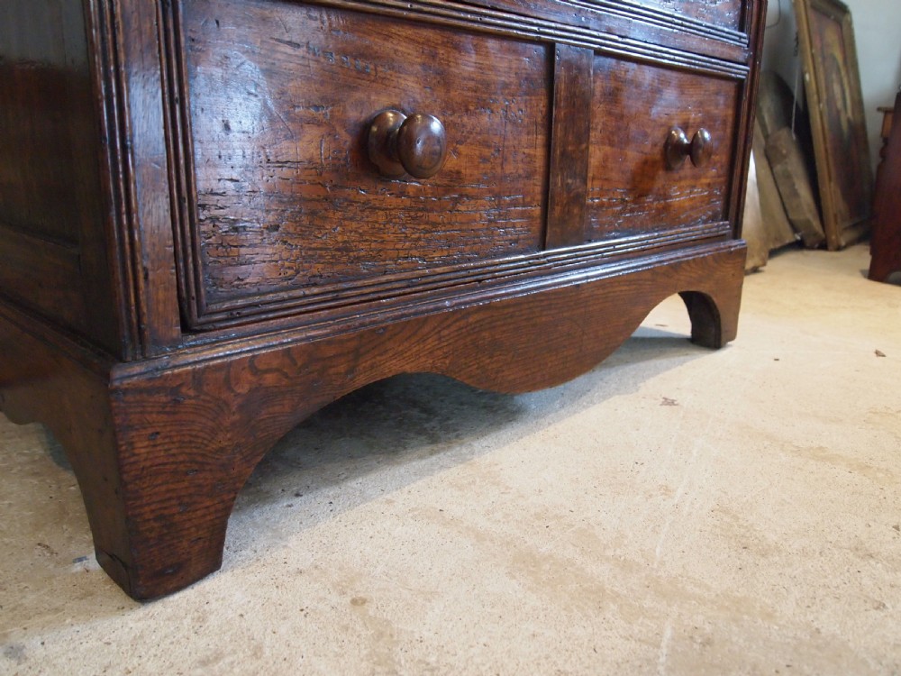 Chest of drawers rare solid Elm Norfolk chest George III c1800 View IV