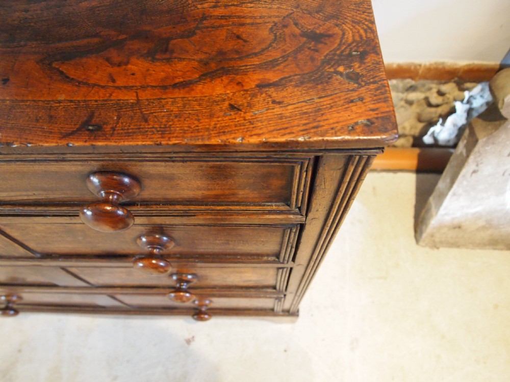 Chest of drawers rare solid Elm Norfolk chest George III c1800 View VII