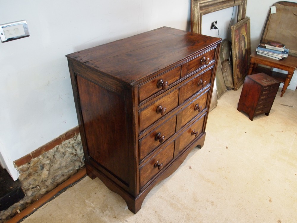 Chest of drawers rare solid Elm Norfolk chest George III c1800 View X