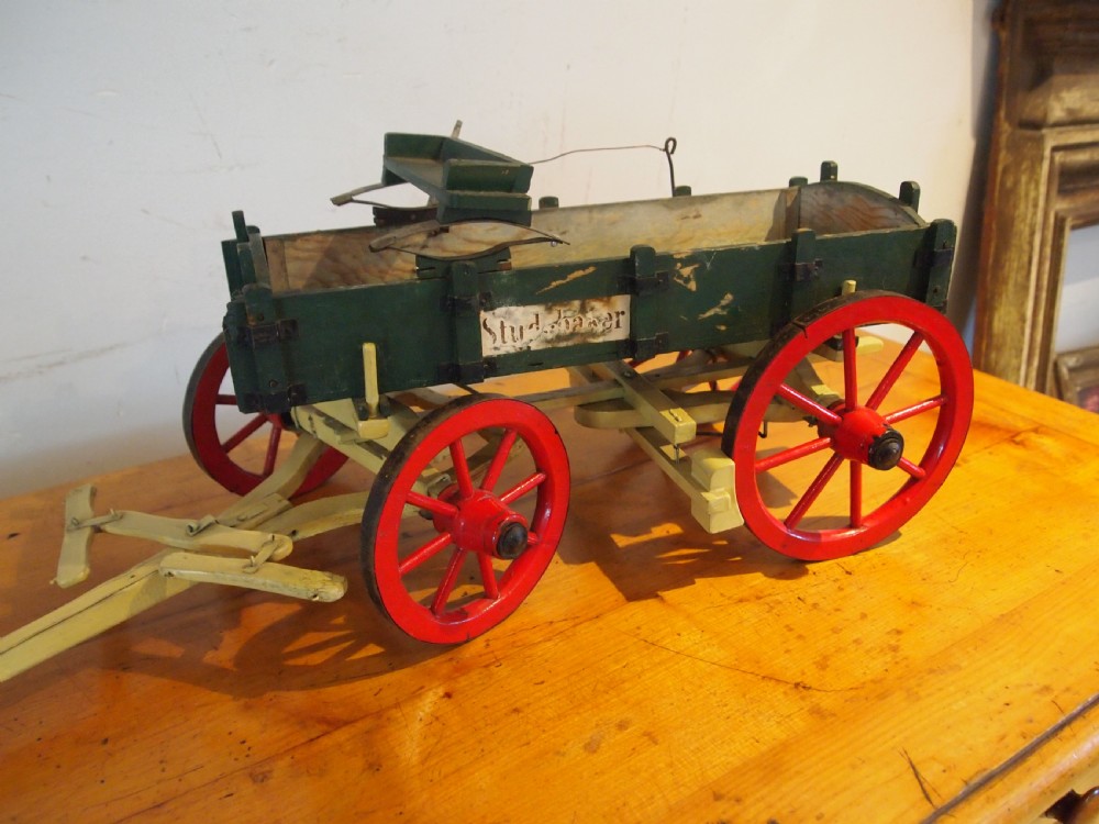 Scratch built farm wagon or dray model miniature c1920 View VIII