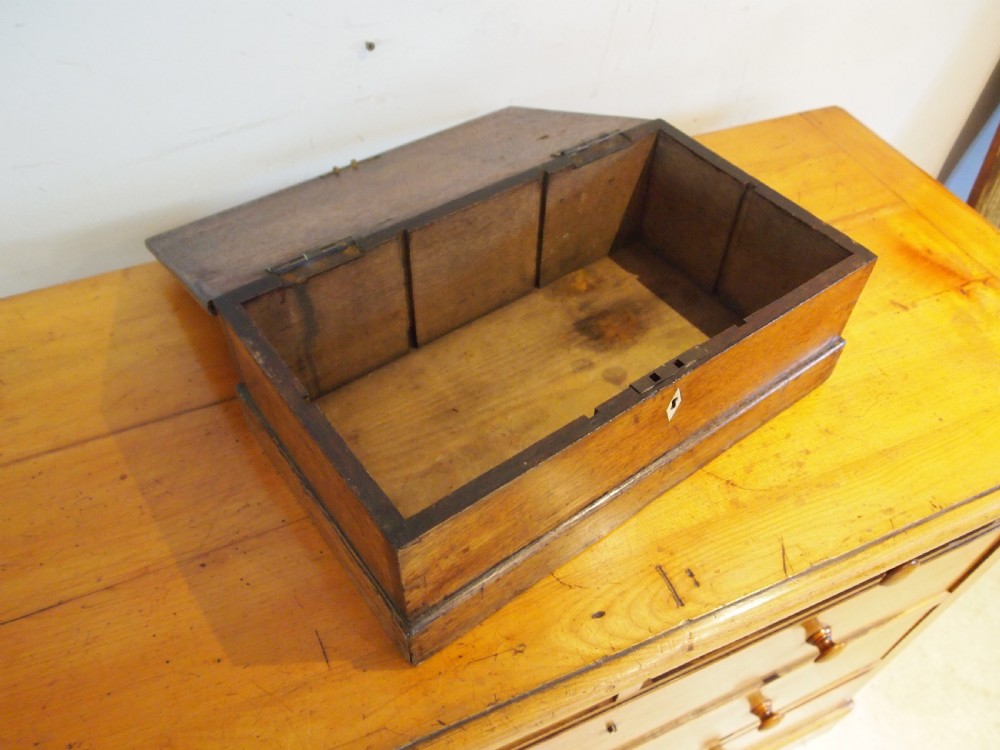 Box George III Oak deed box c1770 View V