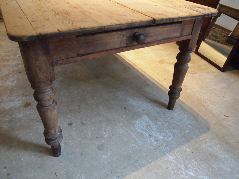 Table refectory Victorian Pine 8 seater farmhouse dining c1860 View II