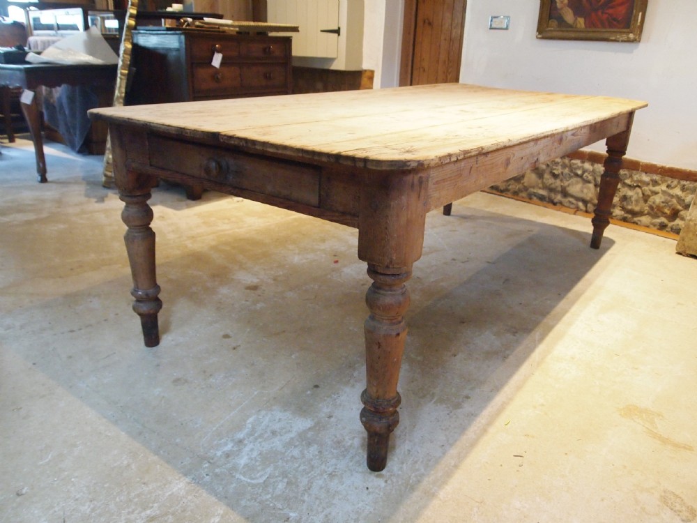 Table refectory Victorian Pine 8 seater farmhouse dining c1860 View IV