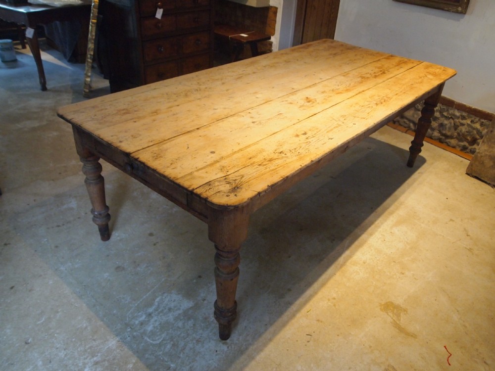 Table refectory Victorian Pine 8 seater farmhouse dining c1860 View V