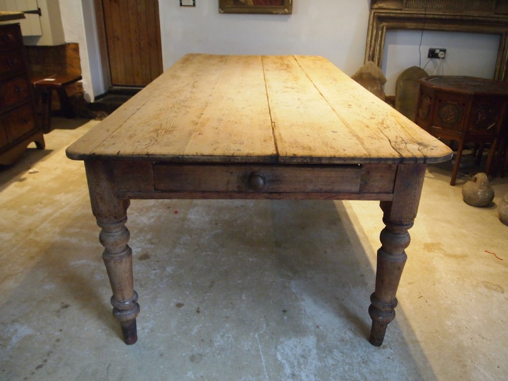 Table refectory Victorian Pine 8 seater farmhouse dining c1860 View VII