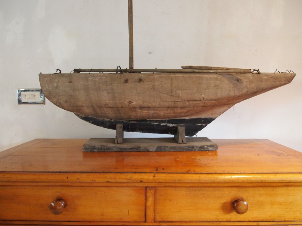 Pond Yacht large folk art Victorian c1880