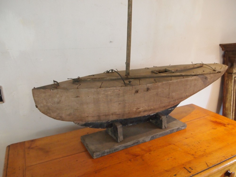 Pond Yacht large folk art Victorian c1880 View II