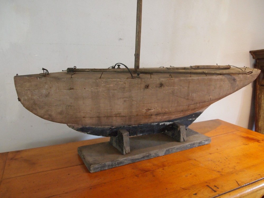 Pond Yacht large folk art Victorian c1880 View III