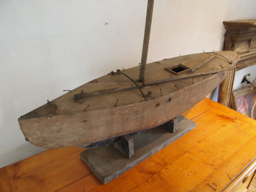 Pond Yacht large folk art Victorian c1880 View VI