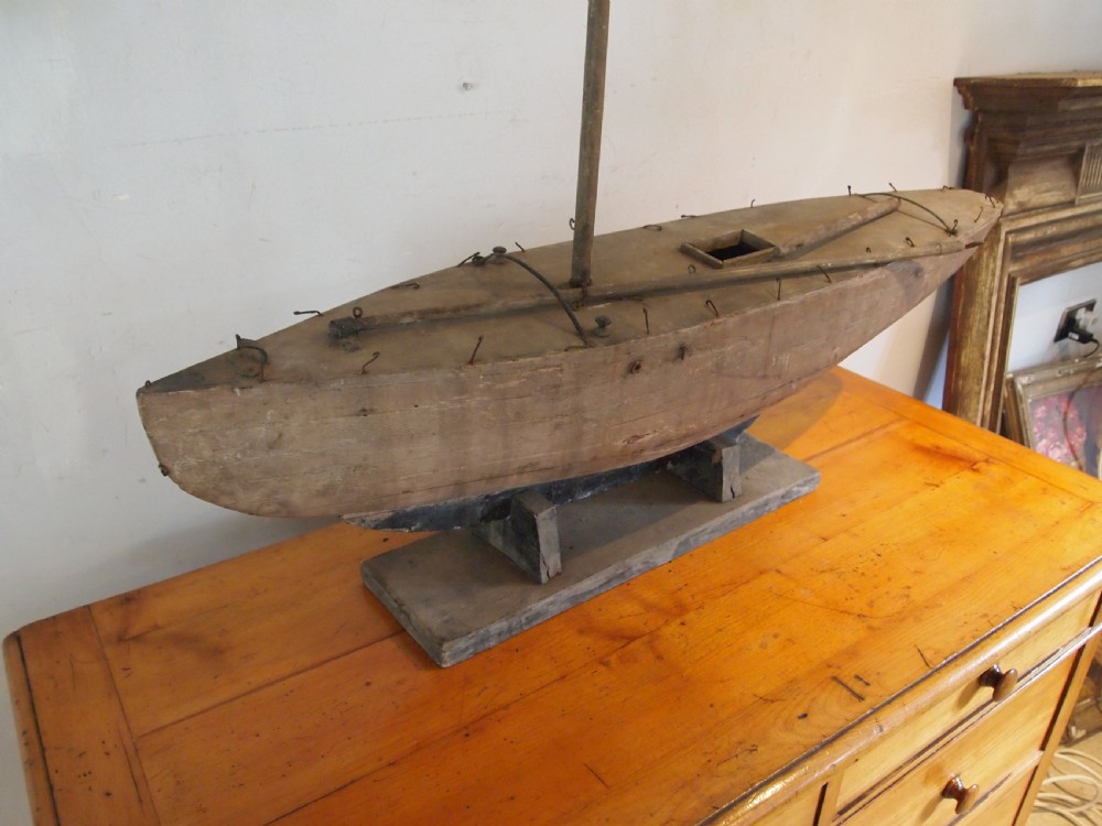 Pond Yacht large folk art Victorian c1880 View VIII