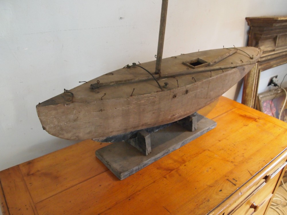 Pond Yacht large folk art Victorian c1880 View IX