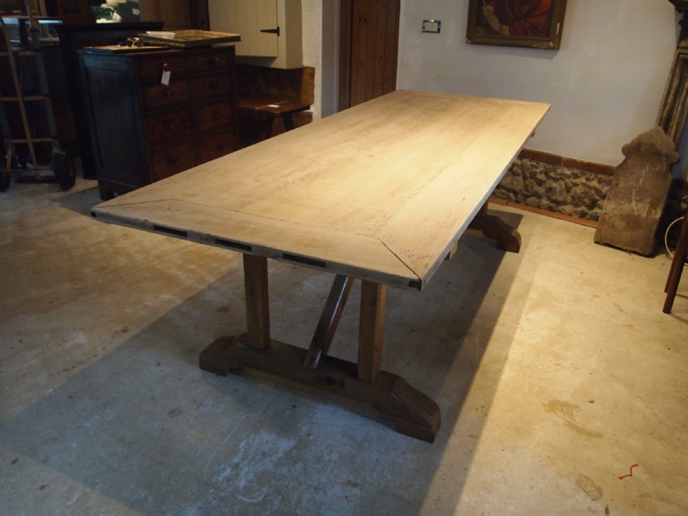 Table French Oak refectory Monastic farmhouse Edwardian c1900