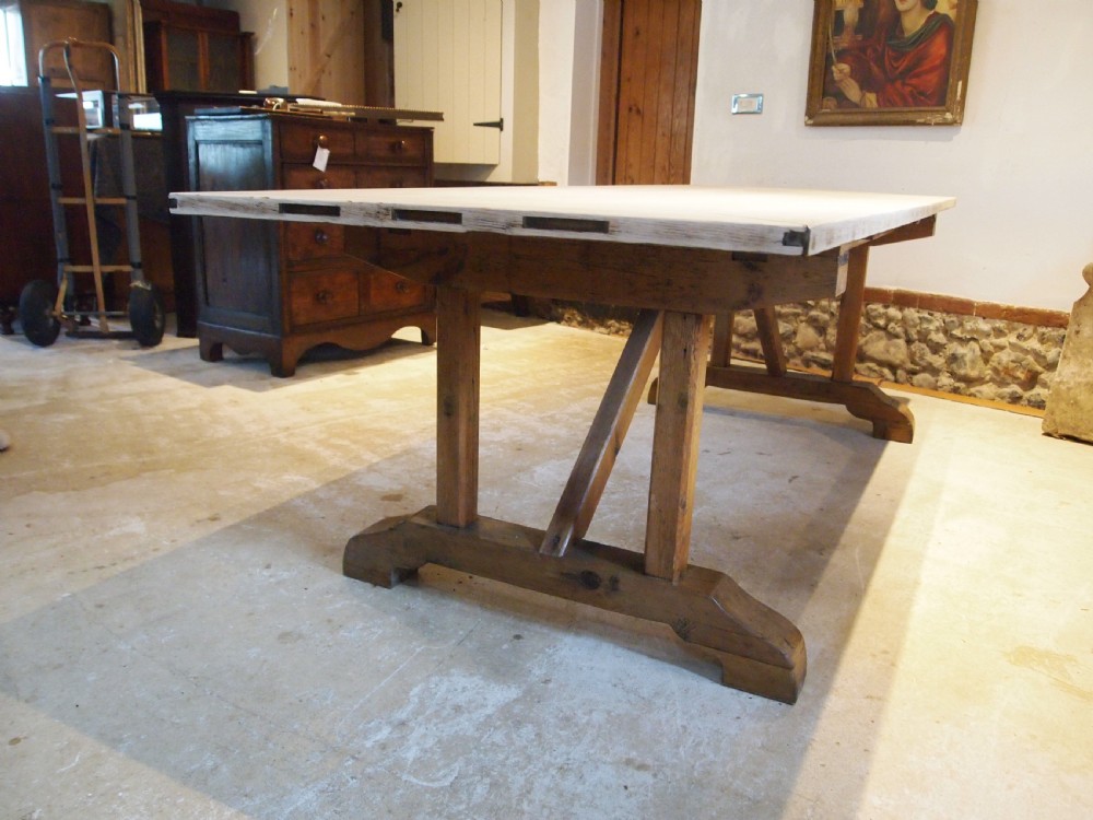 Table French Oak refectory Monastic farmhouse Edwardian c1900 View III